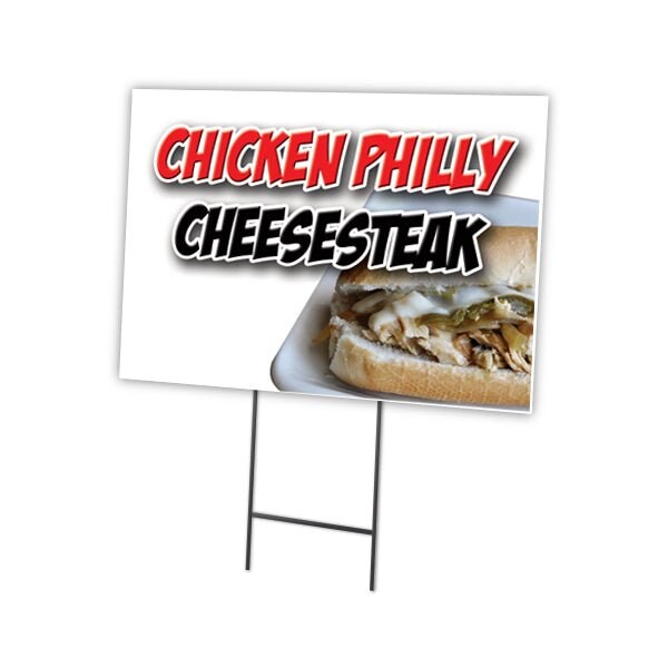 Signmission Chicken Philly Cheesest Yard & Stake outdoor plastic coroplast window, 2436 Chicken Philly Cheesest C-2436 Chicken Philly Cheesest - main